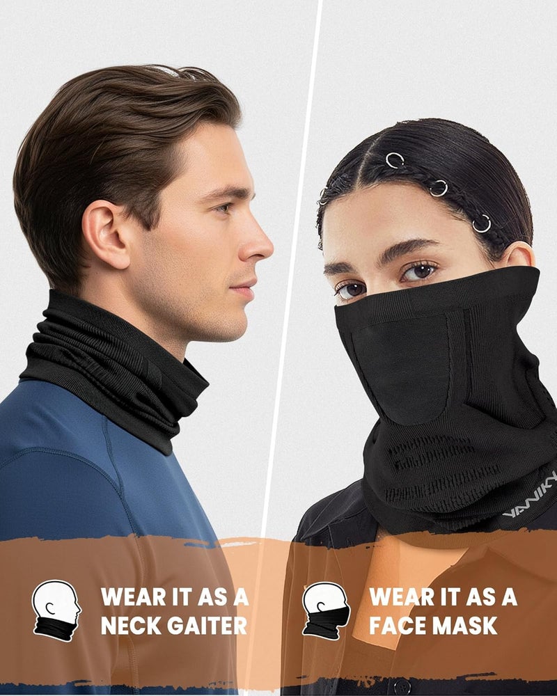 YANIKY Winter Neck Warmer Gaiter Ski Face Mask, Breathable Fleece Balaclava Windproof Cold Weather Scarf - Image 5